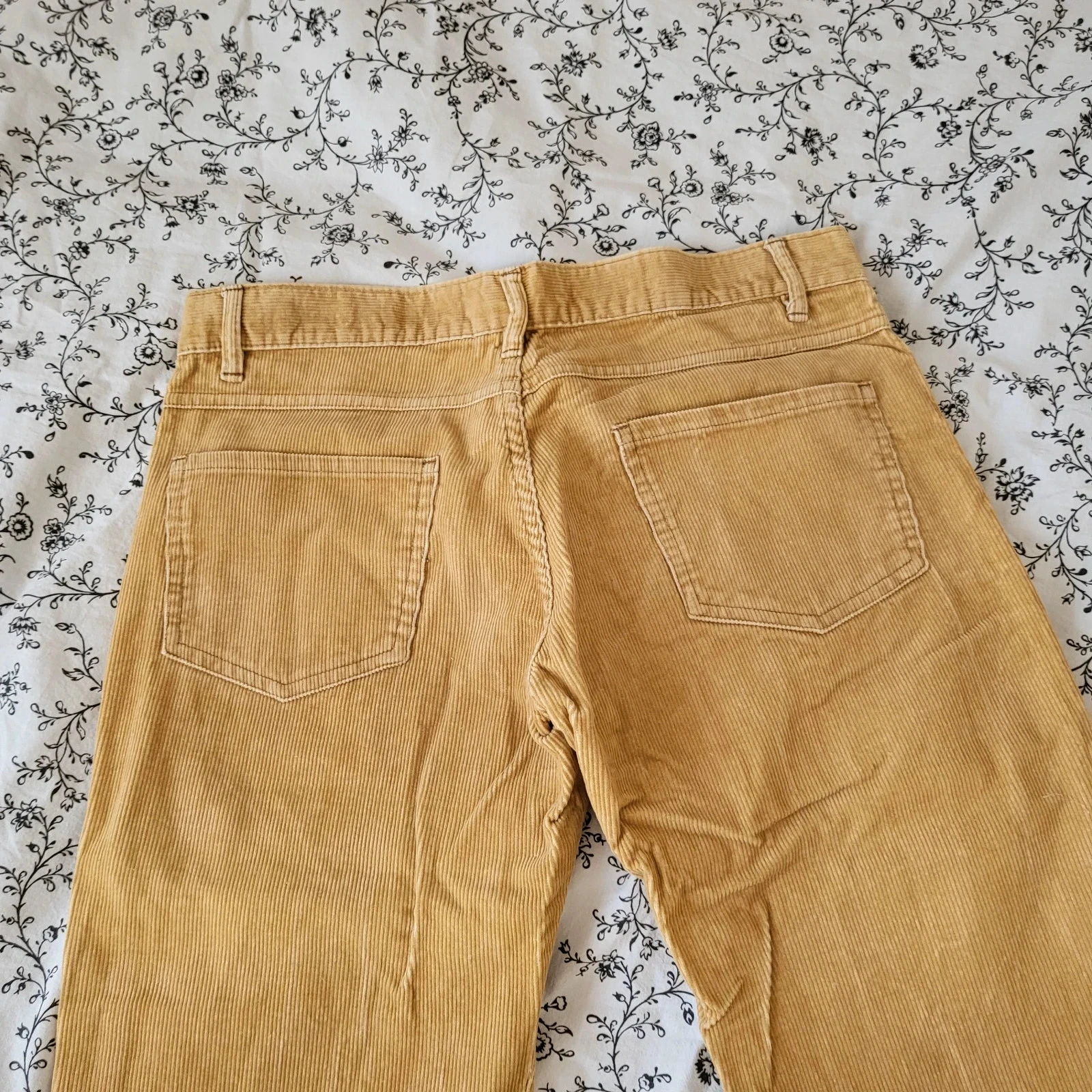 Low-waist ribbed velour pants – photo 4